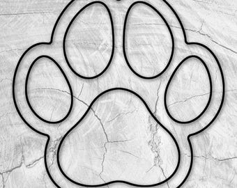 Dog Paw Print Tray / Inlay Acrylic Router Template