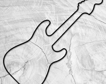23.0x9.0" Stratocaster Guitar Serving Board Acrylic Router Template