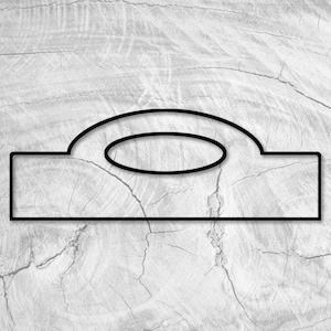 Oval Grip Handle Acrylic Router Template
