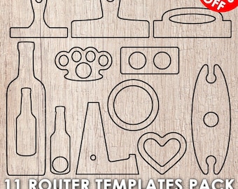 Router Templates 11 Pack - Woodworking Project Acrylic Templates