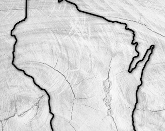14.0x13.0" State Of Wisconsin Acrylic Router Template