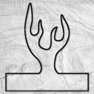Fire Antler Handle Acrylic Router Template