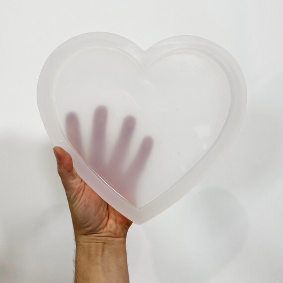 9x9x0.75 Heart Shaped Silicone Mold For Epoxy Resin - Heart Mold