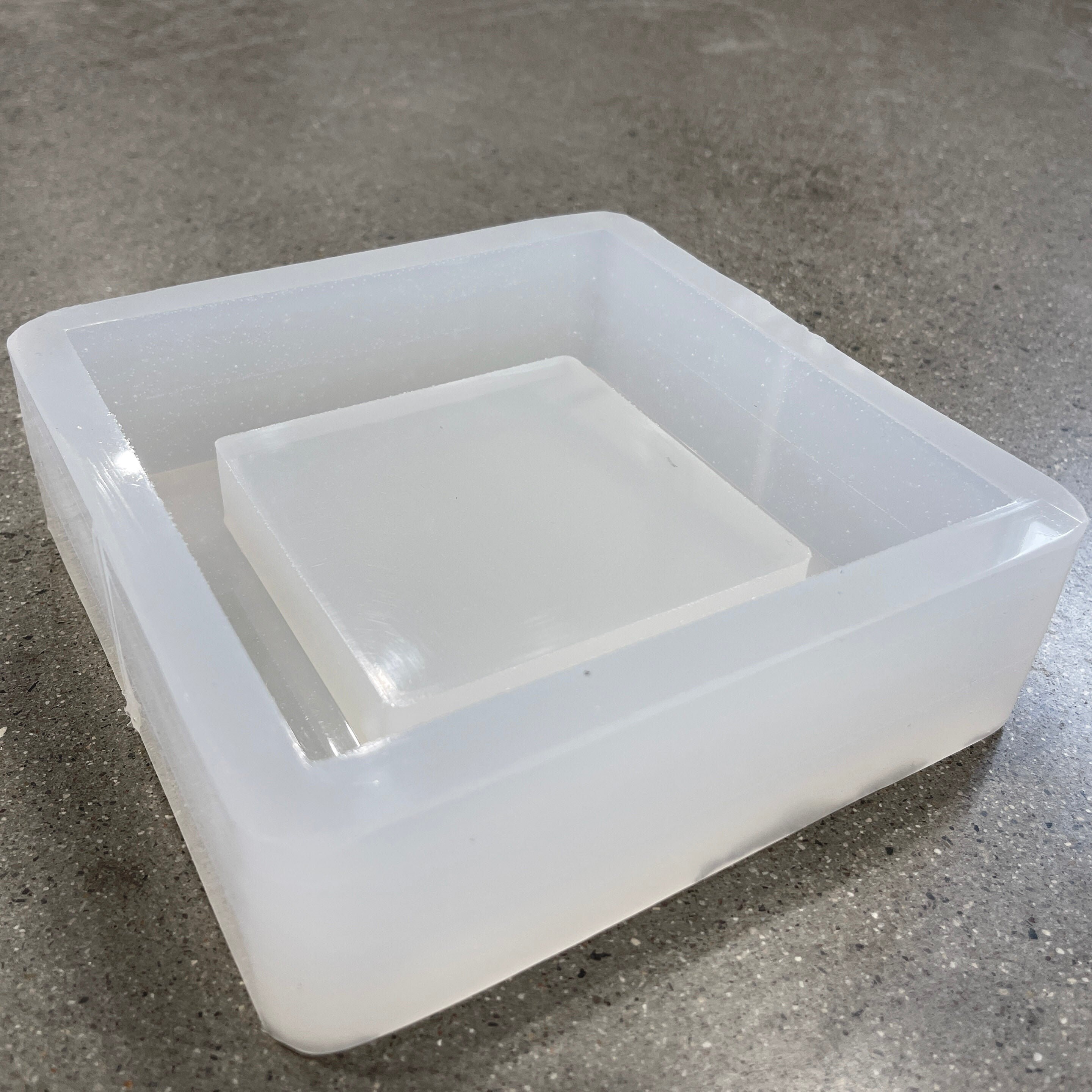 6x6x2 Deep Tray Silicone Mold For Epoxy Resin - 1 Deep Dish Mold