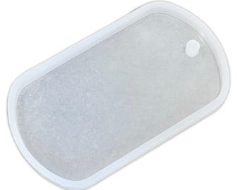 16x8.8x1" Dog Tag Shaped Silicone Mold For Epoxy Resin