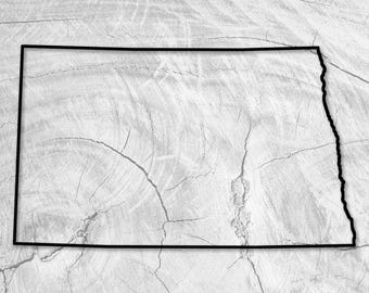 16x9.5" State Of North Dakota Acrylic Router Template