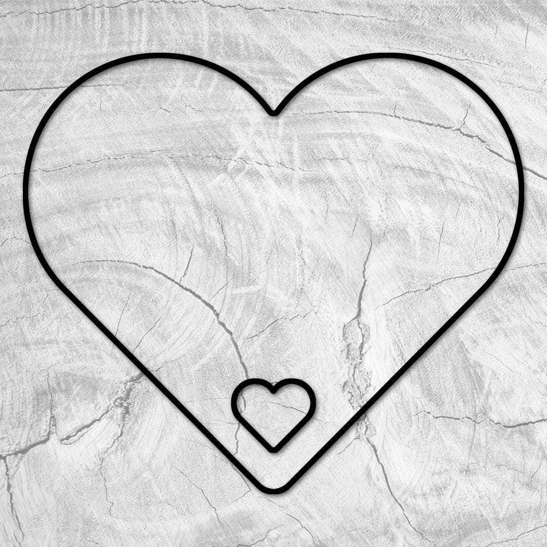 12.5x11.0" Heart Serving Board Acrylic Router Template