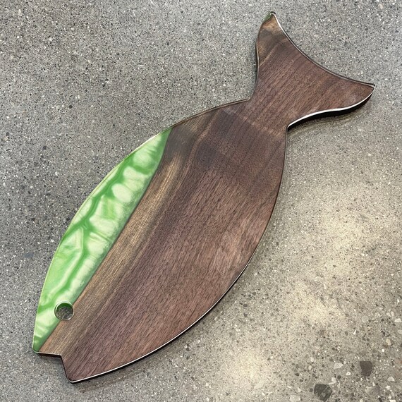 18x7 Simple Fish Shaped Serving Board Acrylic Router Template