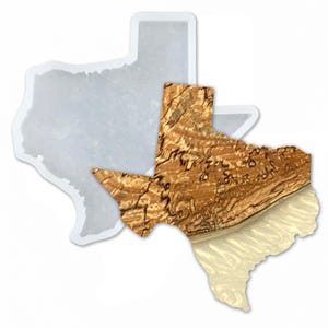 16x15x1&quot; State Of Texas Silicone Mold For Epoxy Resin - Large Texas Mold