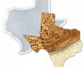16x15x1&quot; State Of Texas Silicone Mold For Epoxy Resin - Large Texas Mold