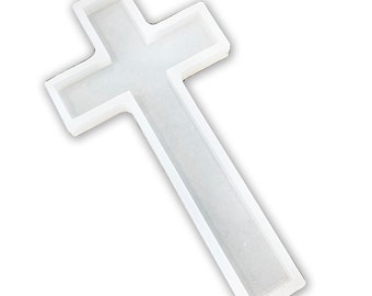 20x10x1" Cross Silicone Mold For Epoxy Resin - Large Cross Mold