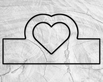 Heart Grip Handle Acrylic Router Template