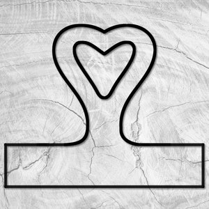 Simple Heart Handle Acrylic Router Template