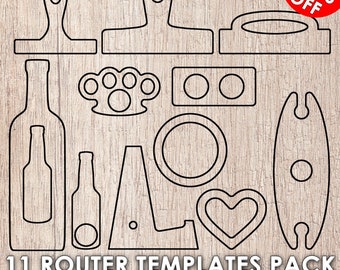 Router Templates 11 Pack - Woodworking Project Acrylic Templates