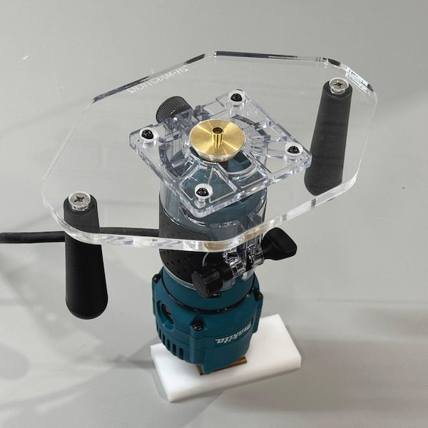 Placa base para fresadora de palma/recorte Makita (3709) - Dos asas