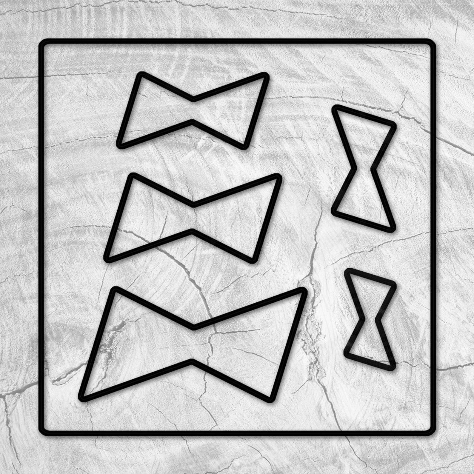 Slanted Bow Tie Inlay Acrylic Router Template Butterfly Etsy