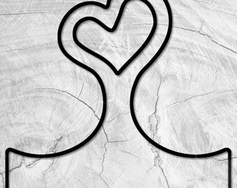 Dali Heart Handle Acrylic Router Template