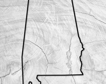 16.0x10.0" State Of Alabama Acrylic Router Template