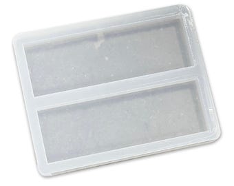6x2x0.5" Dual Knife Scale Silicone Mold For Epoxy Resin - Double Cavity Mold