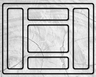 Plantilla de enrutador acrílico de bandeja 23 EDC de cinco bolsillos de 11,75x9,0"