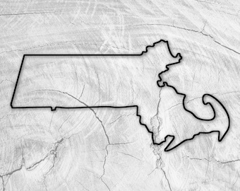 18.0x9.8" State Of Massachusetts Acrylic Router Template