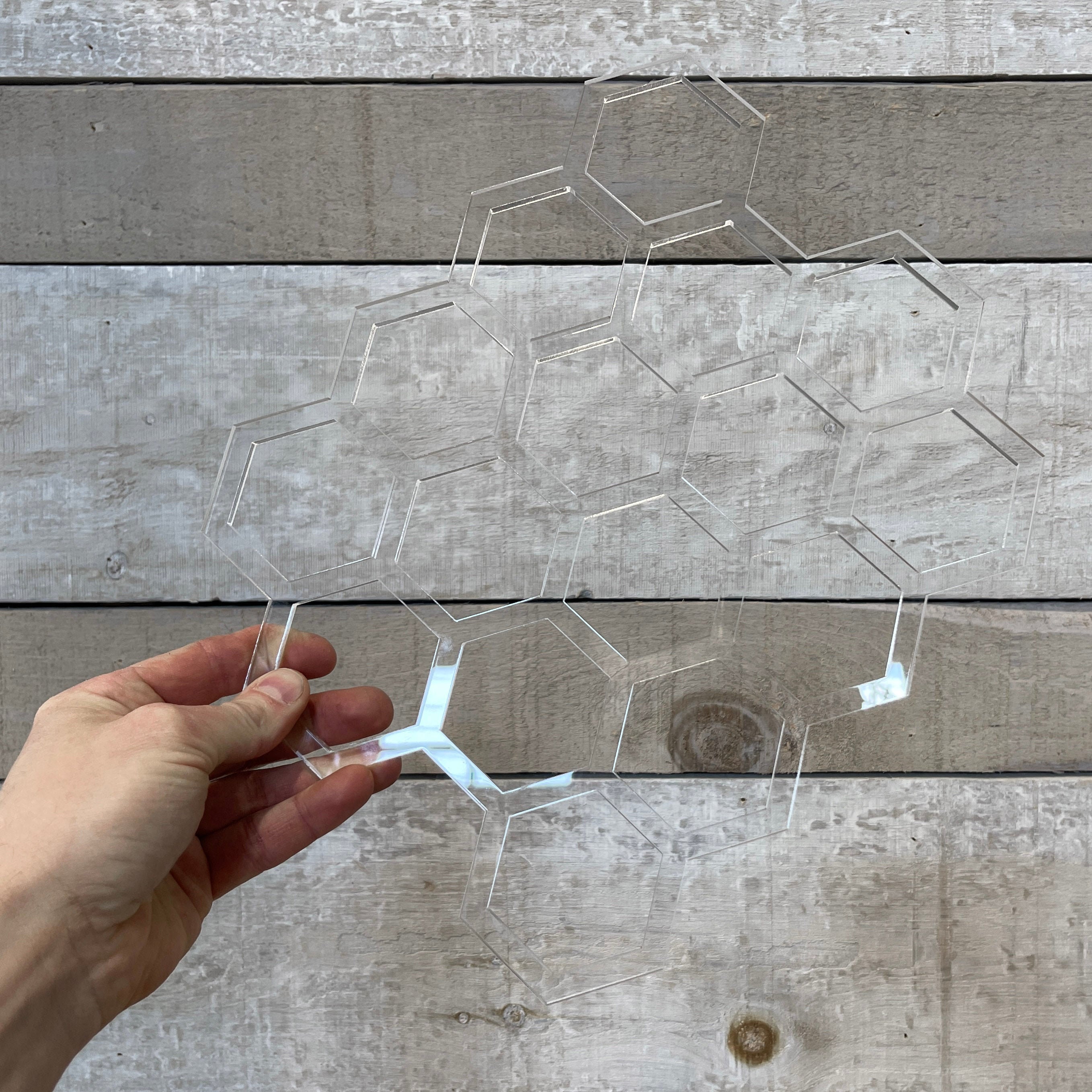 Honeycomb Inlay Acrylic Router Template Hexagon Matrix - Etsy