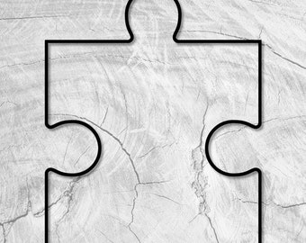 14.7x11.75" Puzzle Piece 2 Acrylic Router Template