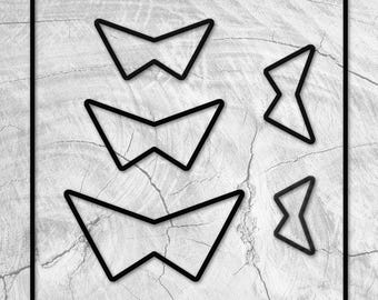 Modern Butterfly Inlay Acrylic Router Template - Butterfly Template 2