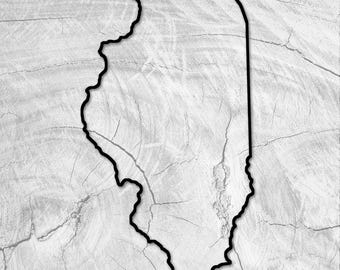 16.0x8.9" State Of Illinois Acrylic Router Template
