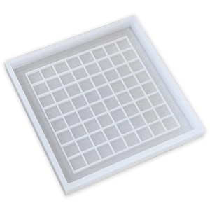 18x18x1.5&quot; Full Size Deep Chess Board Silicone Mold With 1.75&quot; Squares