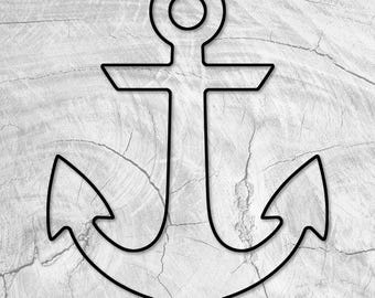 14.75x11.75" Nautical Anchor Acrylic Router Template