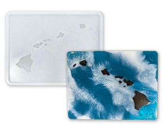 Hawaiian Islands And Ocean - 16x12x1/2" - Silicone Mold