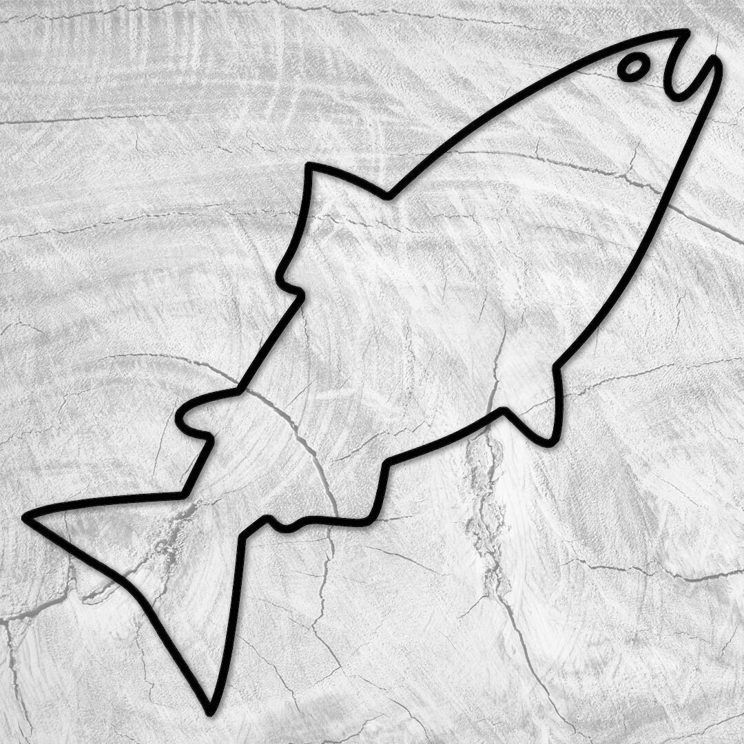 17.75x8 Salmon Fish Shaped Serving Board Acrylic Router Template - Etsy