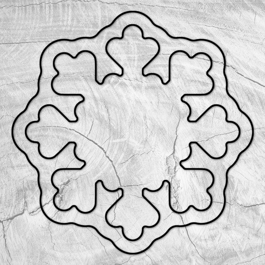 11.8x11.75" Snowflake Tray 1 & Cheese Board Acrylic Router Template Set ...