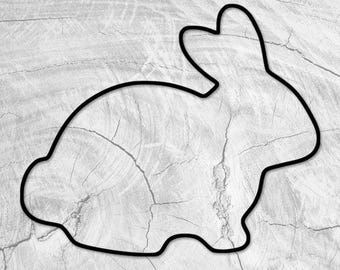 14.75x11.75" Bunny Rabbit Shaped Serving Board Acrylic Router Template
