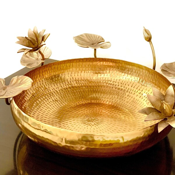 Brass Lotus Bowl Etsy