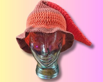 Crochet Slouchy Witch Hat *Orange*