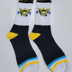 Virgin Islands flag crew socks