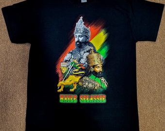 Rasta Haile Selassie t shirt