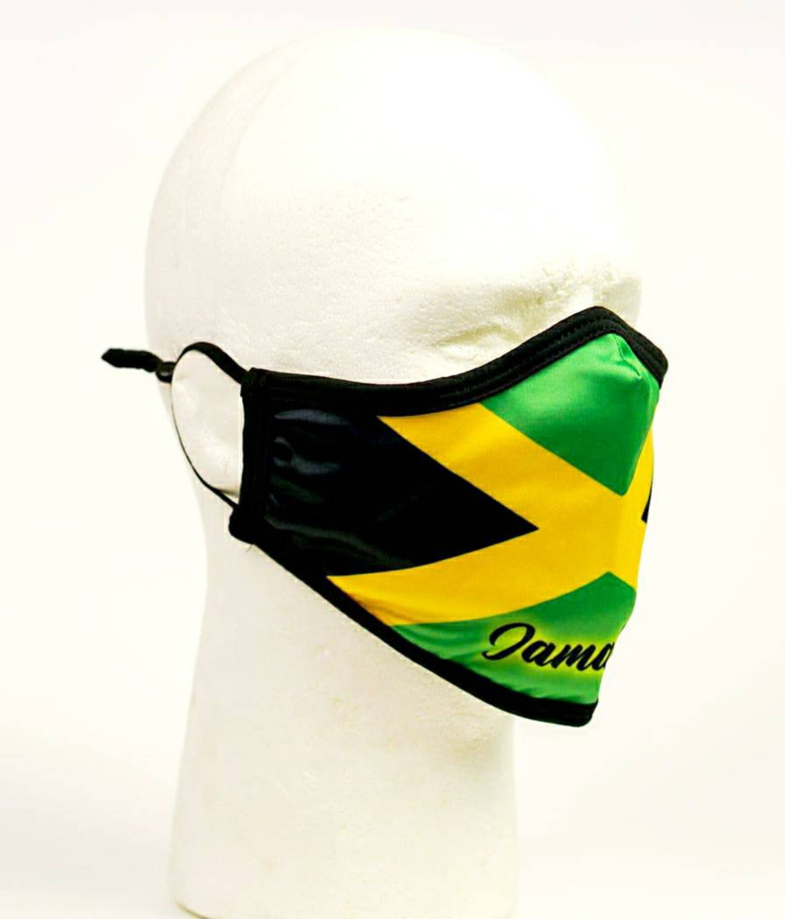 Jamaica flag face mask adjustable reusable and washable. Etsy