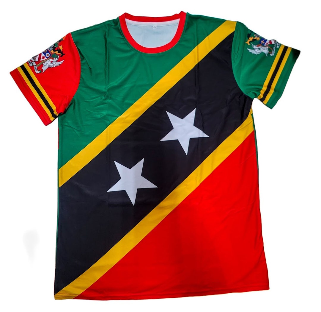 Hand Pulling Flag Canada T-Shirt - Patriotic Saint Kitts & Nevis Roots Design, Unisex Tee - View #2