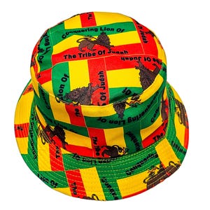 Rasta lion of Judah bucket hat