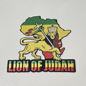 Iron on rasta lion of judah patch