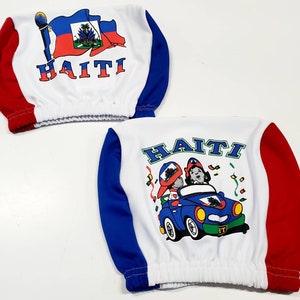 Haiti flag car seat head rest Covers