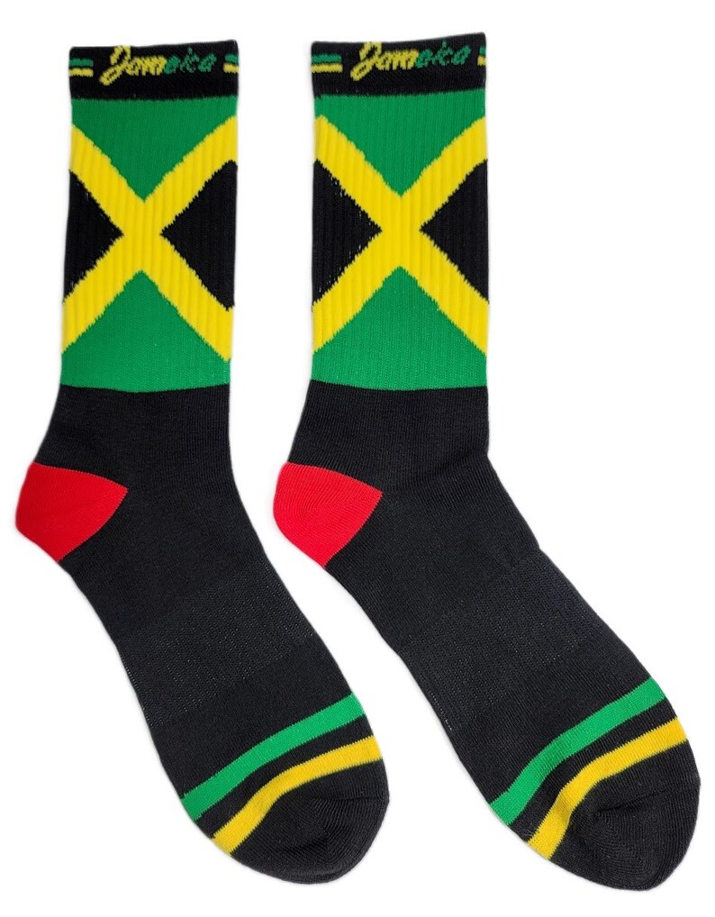 Jamaica Flag Socks Etsy