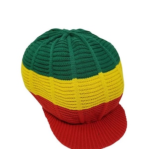 Rasta hat three  tones, dread locks hat