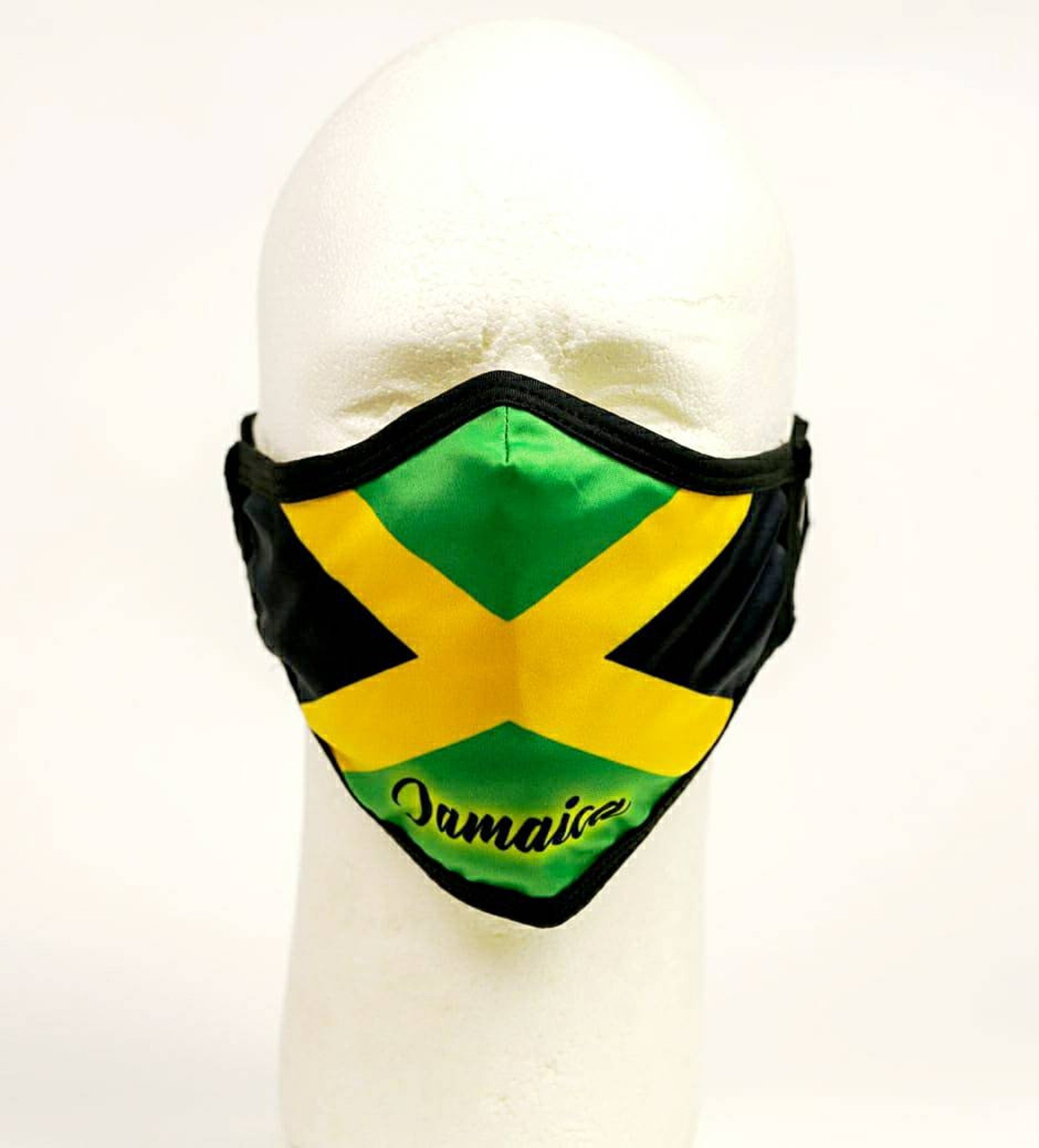 Jamaica Flag Face Mask Adjustable Reusable and Washable. Etsy