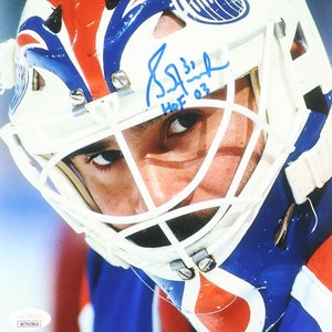 Grant Fuhr Signed Oilers 8x10 Photo Inscribed &quot;HOF 03&quot; - JSA certification