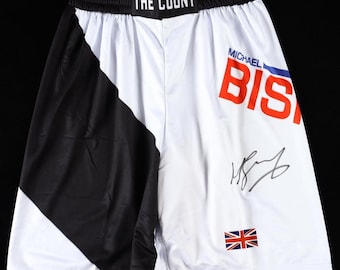 Michael Bisping Signed &quot;The Count&quot; Custom Fight Shorts - Beckett Certification