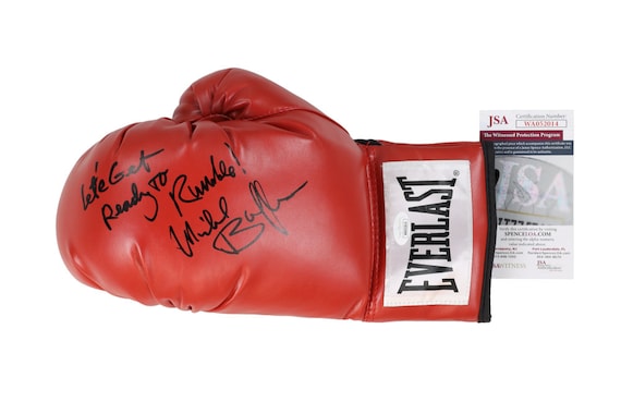 EVERLAST マイク・タイソン サイン入り ボクシンググローブ 赤